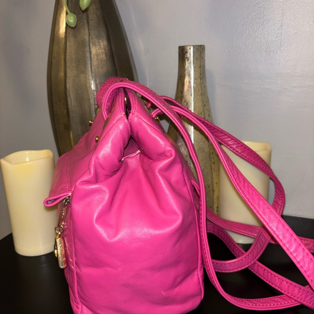 Pink Leather Crossbody Bag - Picture 8 of 11